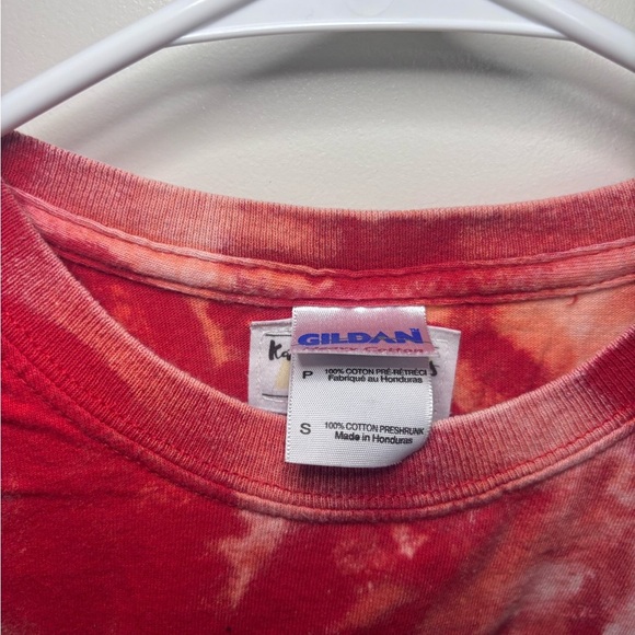 Kampus Kustoms Red and White Ohio State Tie-Dye Tee - Picture 5 of 7